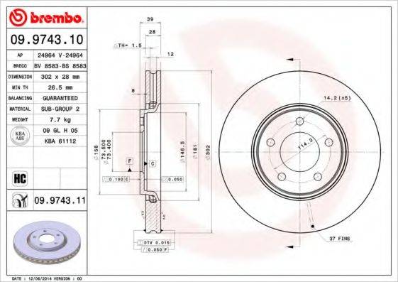 BRECO BS8583 гальмівний диск