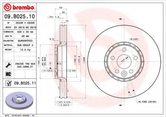 BRECO BS8818 гальмівний диск