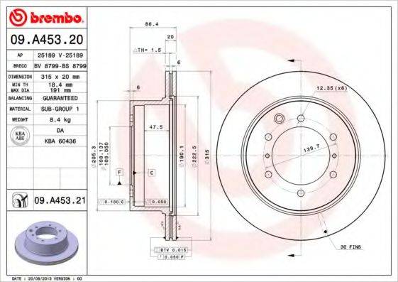 BRECO BV8799 гальмівний диск