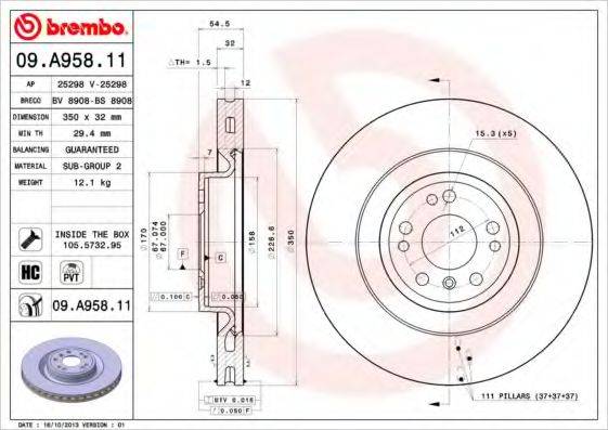 BRECO BV8908 гальмівний диск