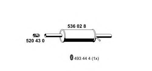 ERNST 536028 Глушник вихлопних газів кінцевий