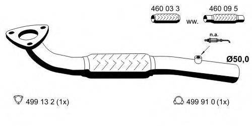 ERNST 054461 труба вихлопного газу; Ремонтна трубка, сажовий/частковий фільтр