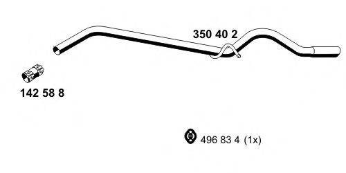 ERNST 350402 Труба вихлопного газу
