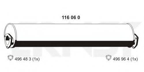 ERNST 116060 Глушник вихлопних газів кінцевий