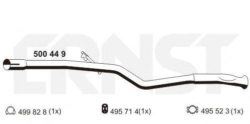 ERNST 500449 труба вихлопного газу; Ремонтна трубка, каталізатор