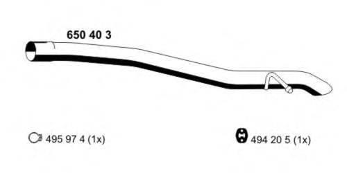 ERNST 650403 Труба вихлопного газу