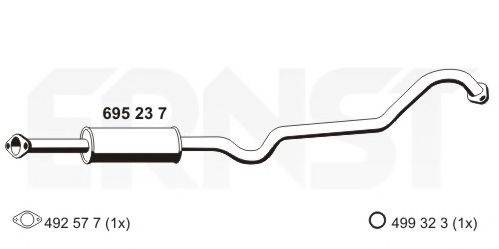 ERNST 695237 Середній глушник вихлопних газів