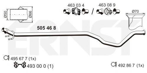 ERNST 505468 Труба вихлопного газу