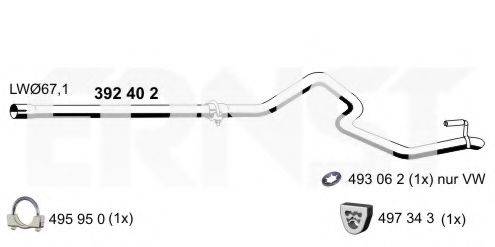 ERNST 392402 Труба вихлопного газу