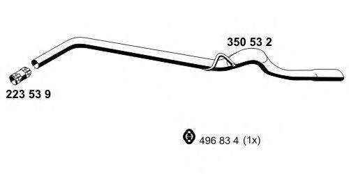 ERNST 350532 Труба вихлопного газу