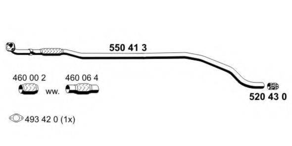 ERNST 550413 Труба вихлопного газу