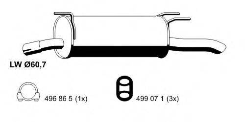 ERNST 023177 Глушник вихлопних газів кінцевий