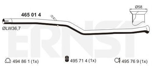 ERNST 465014 Ремонтна трубка, каталізатор