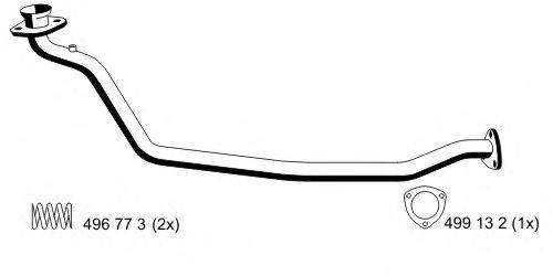 ERNST 024402 Труба вихлопного газу