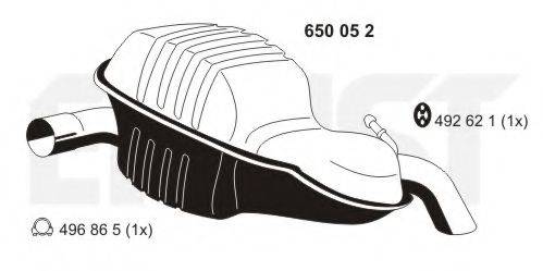 ERNST 650052 Глушник вихлопних газів кінцевий