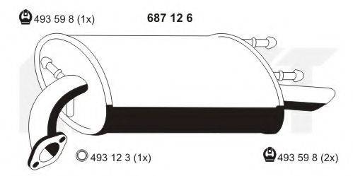 ERNST 687126 Глушник вихлопних газів кінцевий