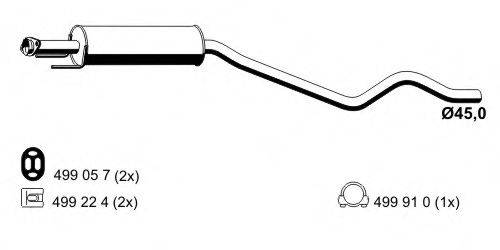 ERNST 042277 Середній глушник вихлопних газів