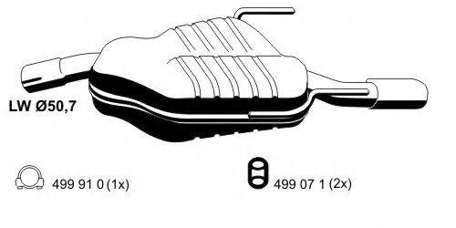ERNST 043281 Глушник вихлопних газів кінцевий