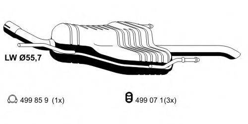 ERNST 054041 Глушник вихлопних газів кінцевий