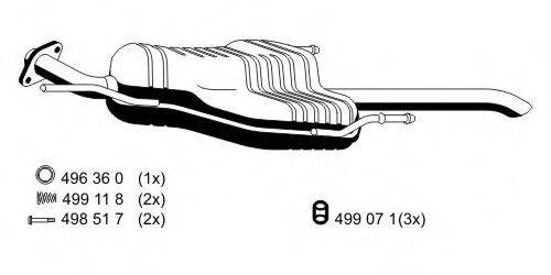 ERNST 054096 Глушник вихлопних газів кінцевий