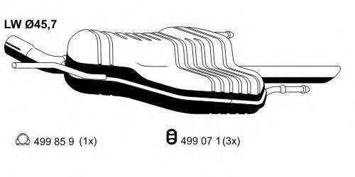 ERNST 055116 Глушник вихлопних газів кінцевий