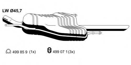 ERNST 055123 Глушник вихлопних газів кінцевий