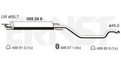 ERNST 055246 Середній глушник вихлопних газів