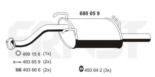 ERNST 680059 Глушник вихлопних газів кінцевий