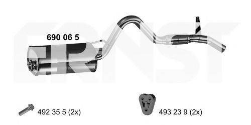 ERNST 690065 Глушник вихлопних газів кінцевий