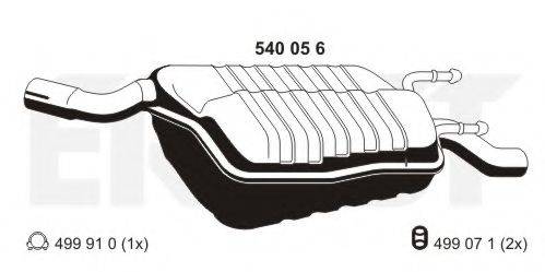 ERNST 540056 Глушник вихлопних газів кінцевий