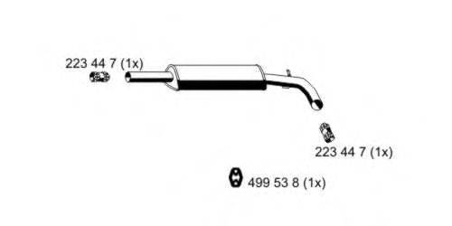 ERNST 112246 Середній глушник вихлопних газів