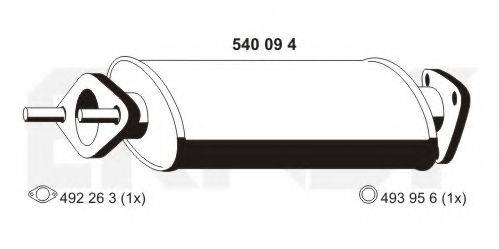 ERNST 540094 Передглушувач вихлопних газів