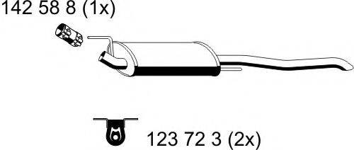 ERNST 142250 Глушник вихлопних газів кінцевий