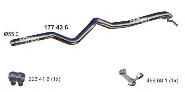 ERNST 177436 Труба вихлопного газу
