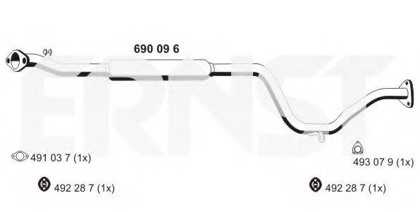 ERNST 690096 Середній глушник вихлопних газів