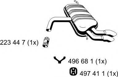 ERNST 202244 Глушник вихлопних газів кінцевий