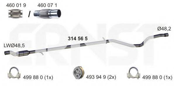 ERNST 314565 Труба вихлопного газу