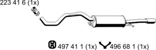 ERNST 243056 Глушник вихлопних газів кінцевий