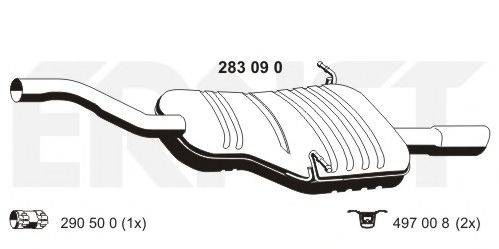 ERNST 283090 Глушник вихлопних газів кінцевий