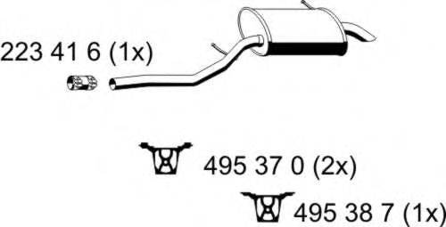 ERNST 290159 Глушник вихлопних газів кінцевий