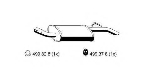 ERNST 311038 Глушник вихлопних газів кінцевий