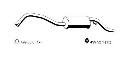 ERNST 312189 Глушник вихлопних газів кінцевий