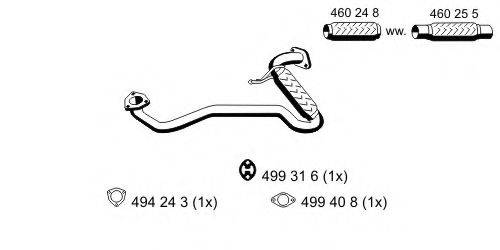 ERNST 330435 Труба вихлопного газу