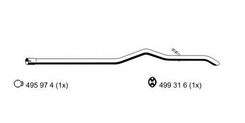 ERNST 330527 Труба вихлопного газу