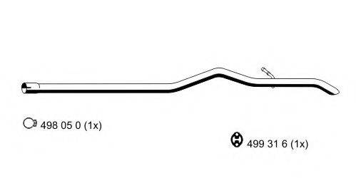 ERNST 330558 Труба вихлопного газу
