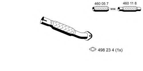 ERNST 341585 труба вихлопного газу; Ремонтна трубка, каталізатор