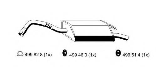 ERNST 342209 Глушник вихлопних газів кінцевий