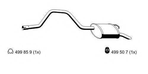 ERNST 343022 Глушник вихлопних газів кінцевий