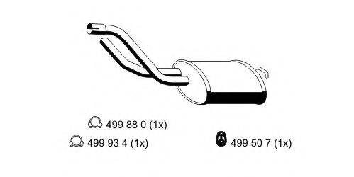ERNST 343091 Глушник вихлопних газів кінцевий