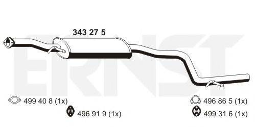 ERNST 343275 Середній глушник вихлопних газів